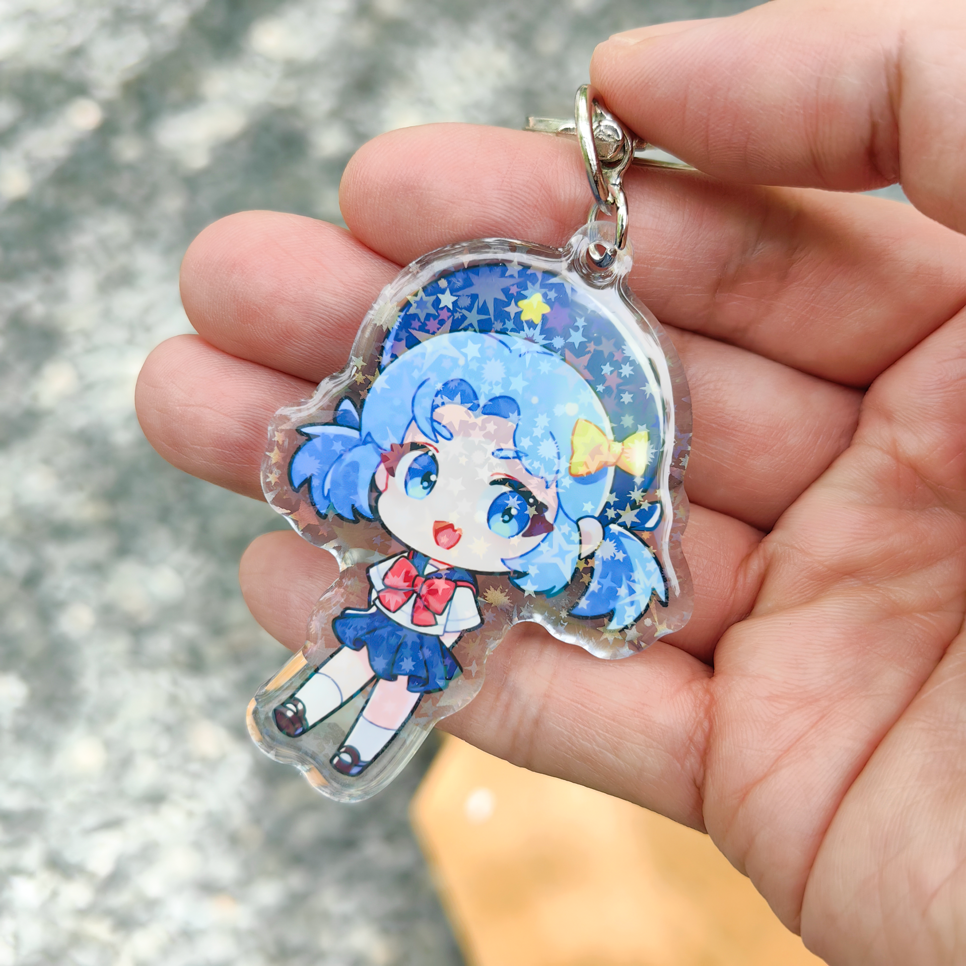 GUGUGU Custom Acrylic Key Chain stars1