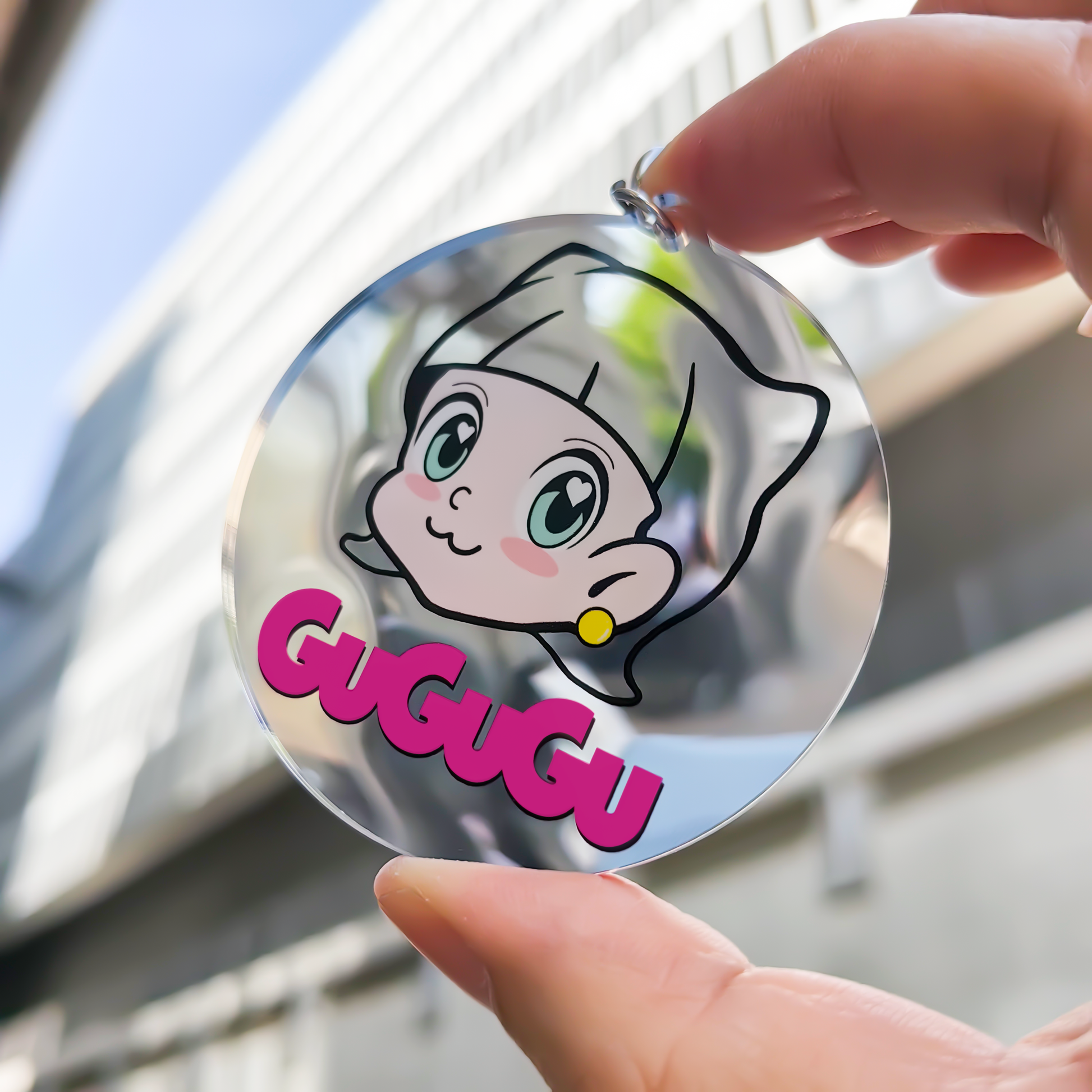 GUGUGU Custom Acrylic Key Chain mirror surface