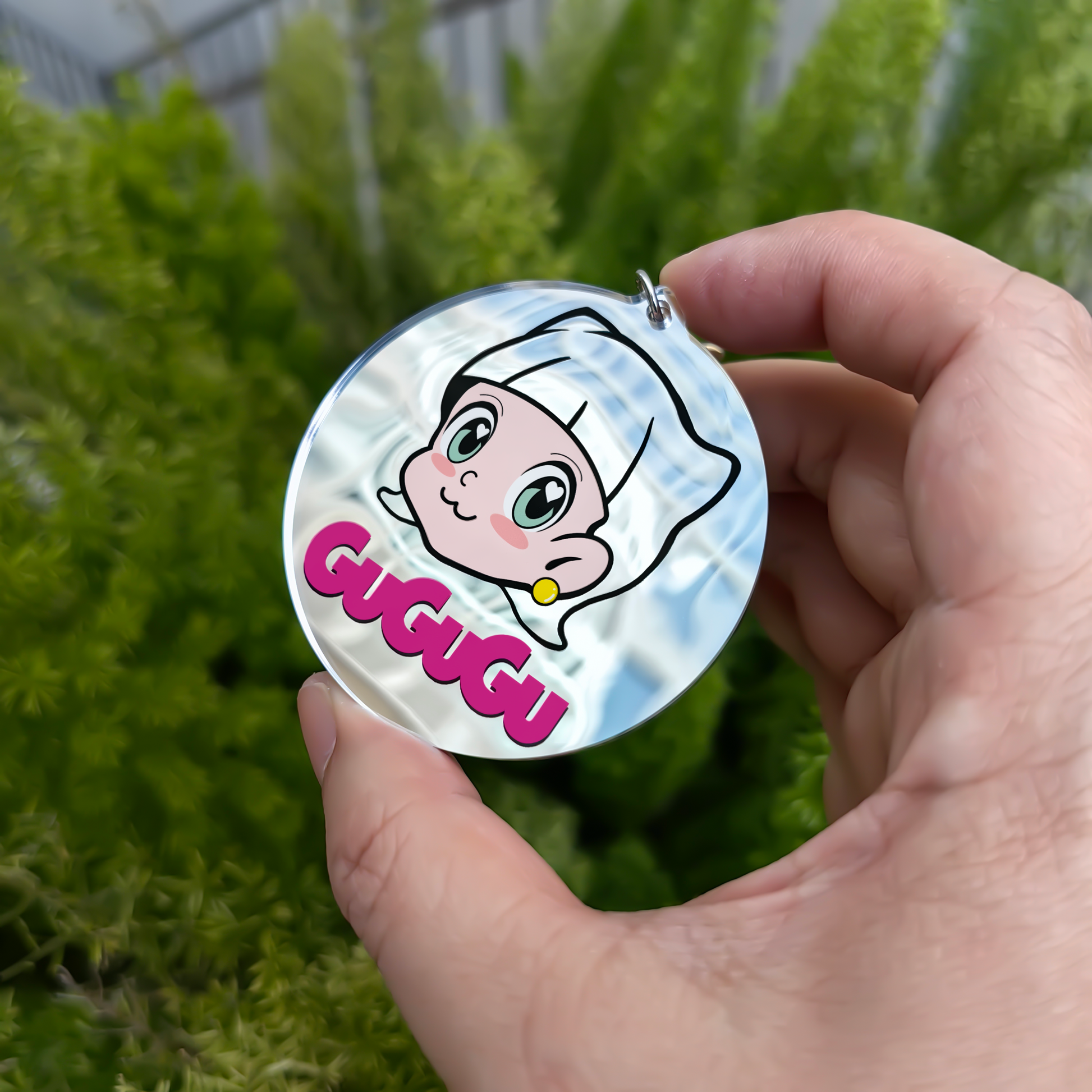 GUGUGU Custom Mirror Acrylic Keychains/Charms