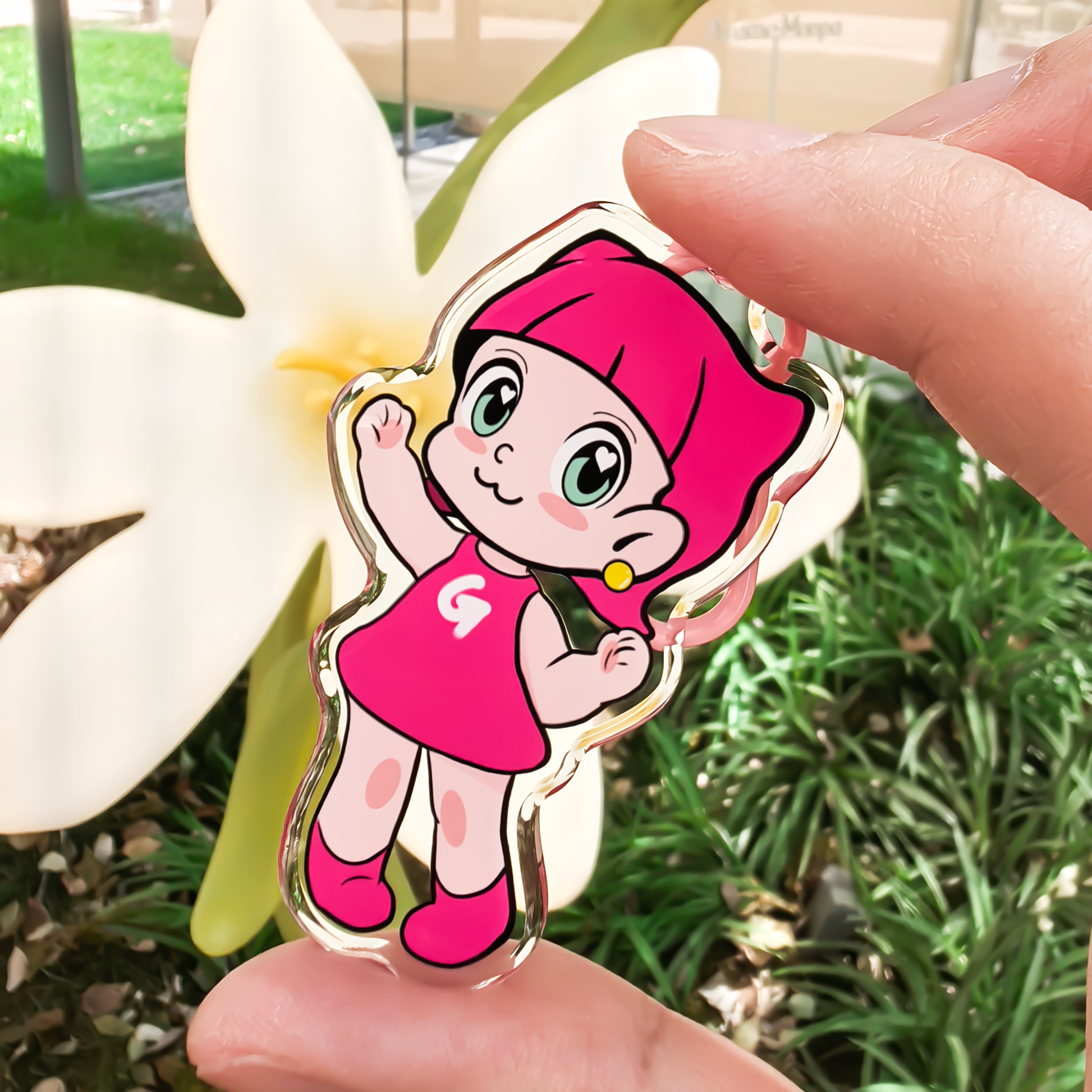 GUGUGU Custom Crystal Acrylic Keychains/Charms