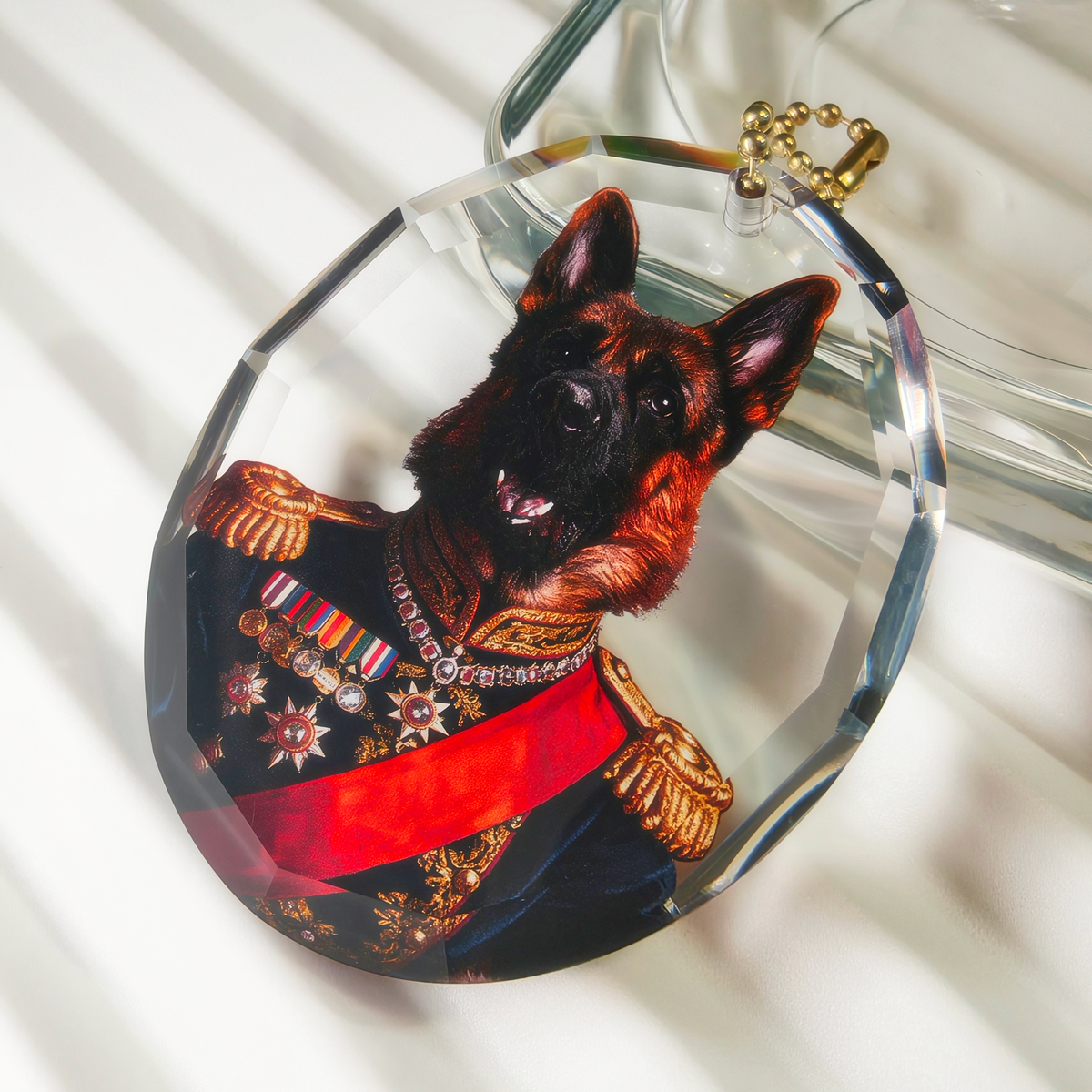 GUGUGU Custom Pet Portrait Gemstone Acrylic Charm