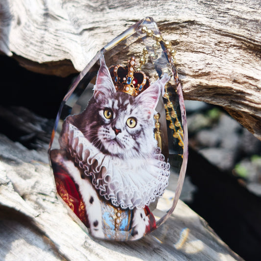 GUGUGU Custom Pet Portrait Gemstone Acrylic Charm