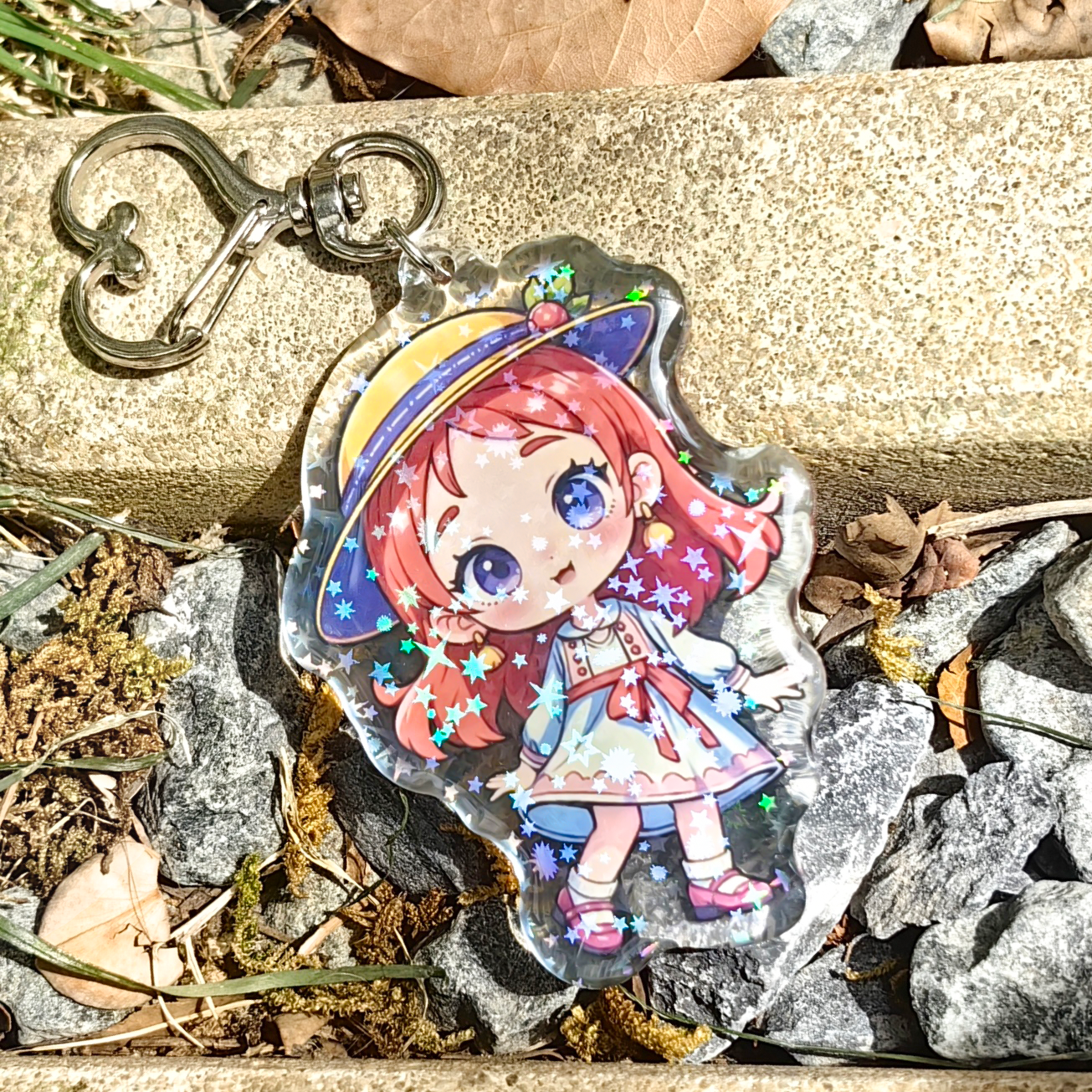 GUGUGU Custom Acrylic Key Chain stars2