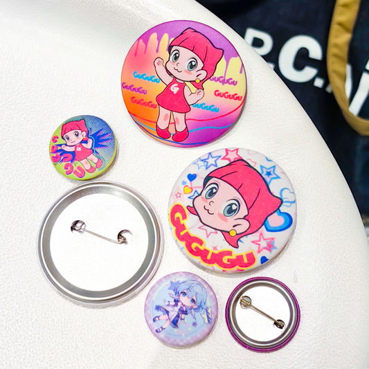Custom Glitter Round Button Badges