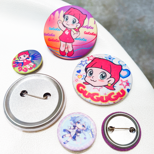 Custom Glitter Round Button Badges